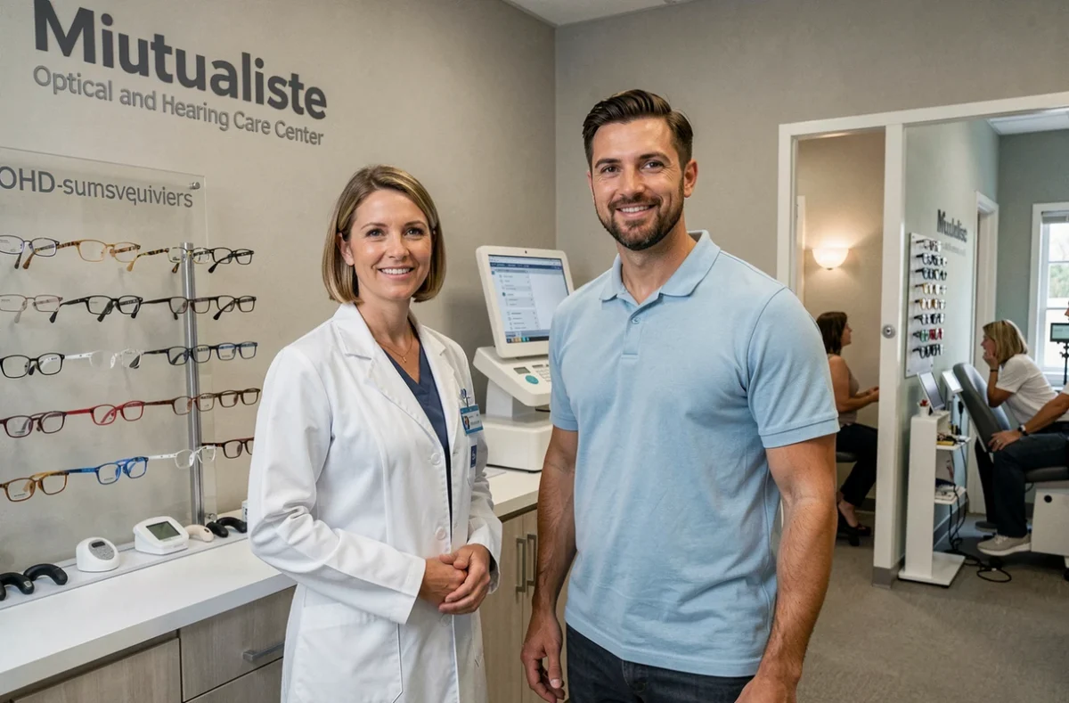 Audiologiste et opticien d'Écouter Voir Optique Mutualiste dans un centre alliant optique et audiologie avec équipements professionnels