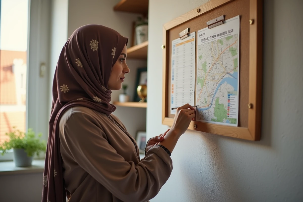 Jeune femme maghrebin marquant l