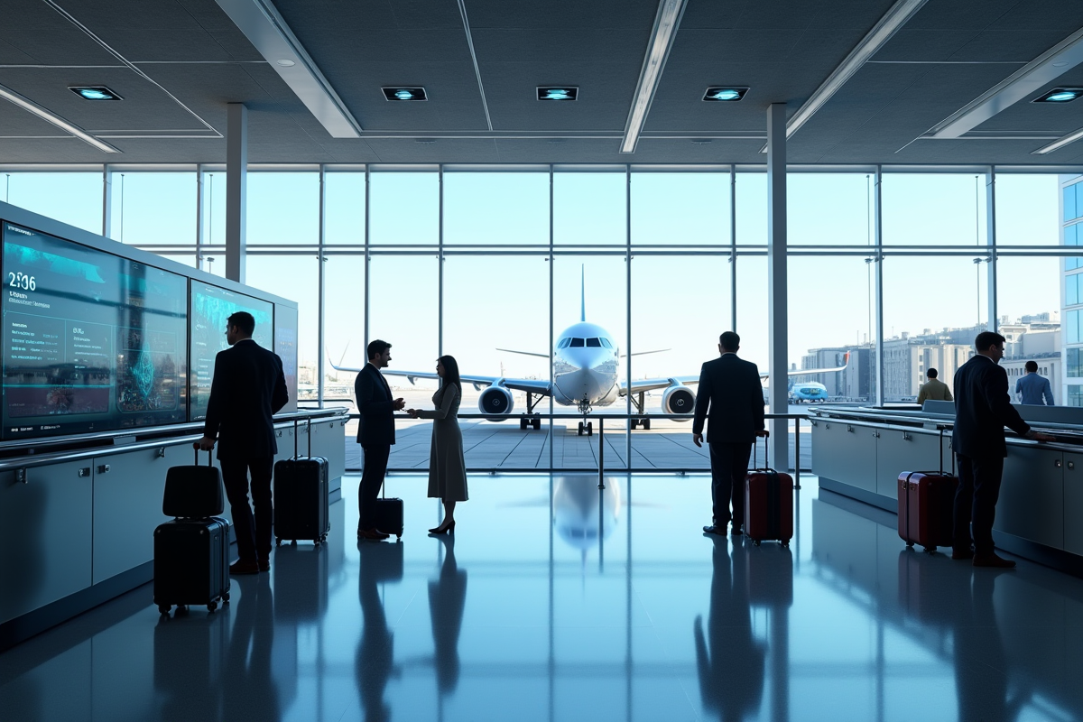 aéroport futuriste